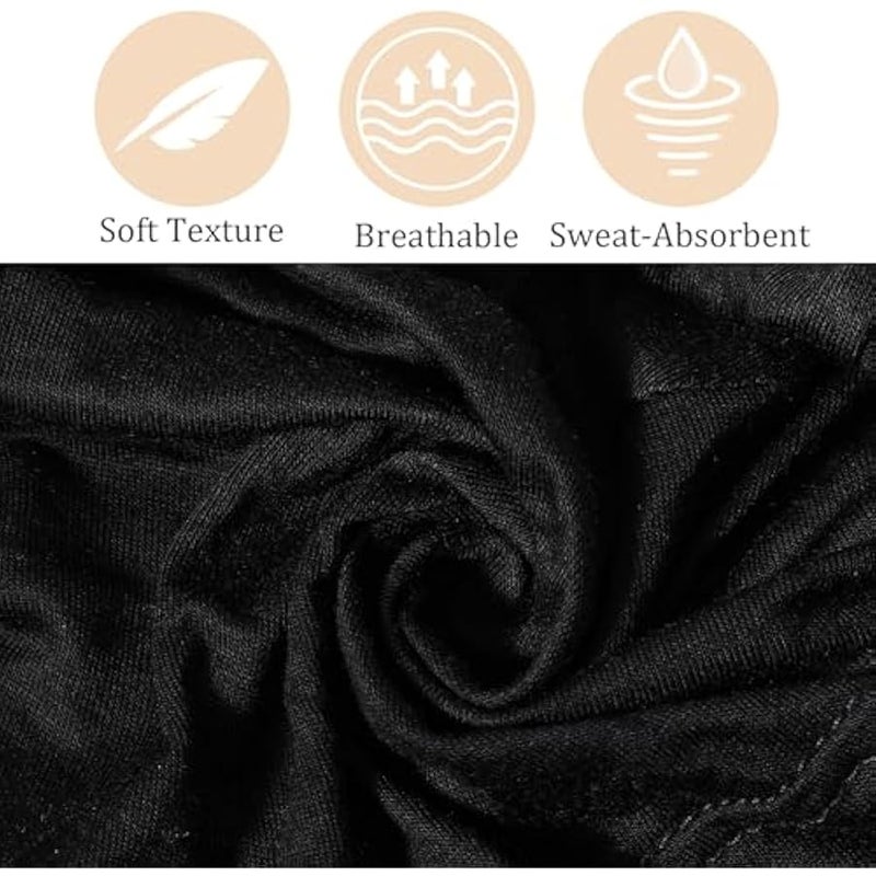 Tyqour 2pcs Hijab Undercap Hijab Caps for Women Non Slip Undercaps for Hijab, Head Coverings for Women, Black & White, Elastic Comfortable & Breathable, Black+white, One size - Image 5